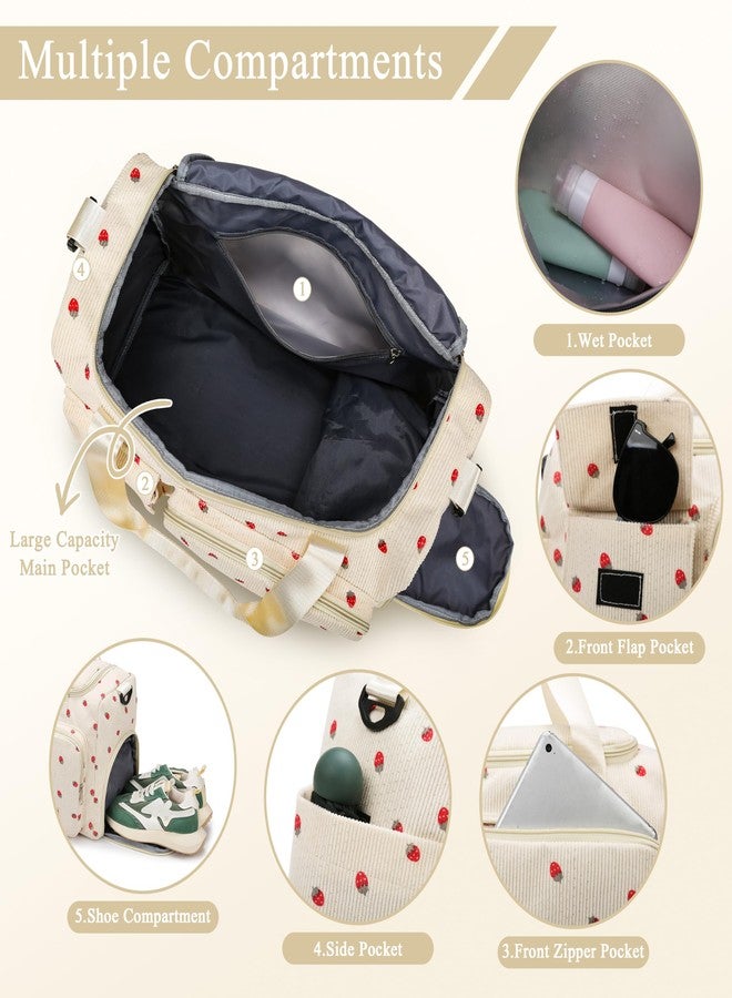 TESAFNG Small Gym Bags for Women, Travel Duffle Bag with Shoes Compartment, 4 in 1 Carry on Weekender Overnight Bag with Dry Wet Separated Pocket, Sport Gym Tote Bag for Yoga, Dance, Swimming, Workout, Ballet - Image 3